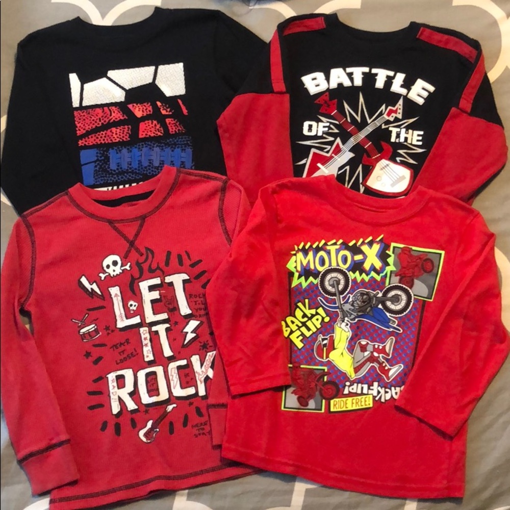 Bundle of 4 boys long sleeve t shirt